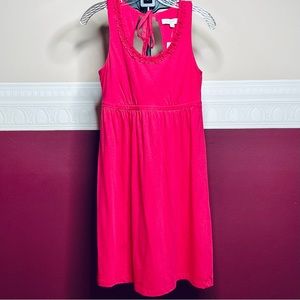 Ann Taylor LOFT Dress Pink Women’s Small Petite Sleeveless Keyhole Back Tie NWT